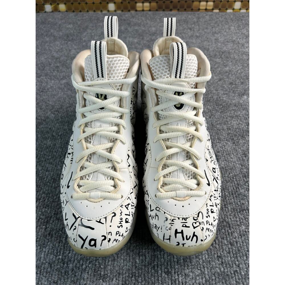 Nike Little Posite One Graffiti GS White Black Glow Youth Size 6Y W7Foamposite - Picture 2 of 11